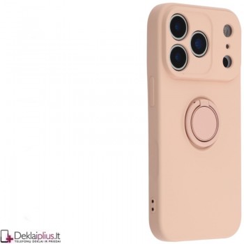 Guminis dėklas su žiedu - rausvas (Apple Iphone 17 Pro Max/18 Pro Max) Guminis dėklas su žiedu - rausvas (Apple Iphone 17 Pro Max/18 Pro Max)